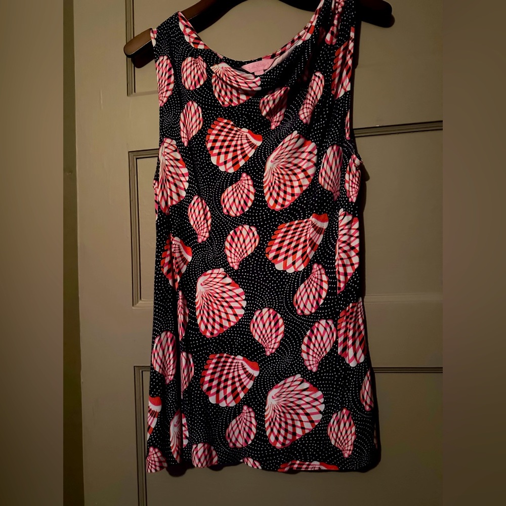Like new Lilly Pulitzer top- Navy with pink and white colors